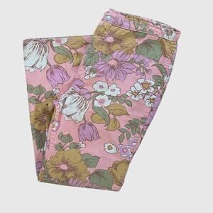 Vintage 70s Maverick Pink Floral Jeans – Very Rare, Made in USA, High Rise